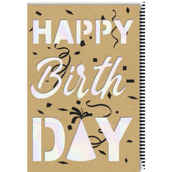 Geburtstag Happy Birthday Glückwunschkarte mit Umschlag