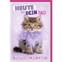 Geburtstag Glückwunschkarte mit Umschlag - Heute ist...