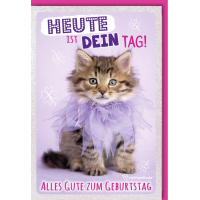 Geburtstag Glückwunschkarte mit Umschlag - Heute ist...