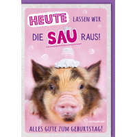 A Geburtstag Schwein Heute lassen wir die Sau raus...