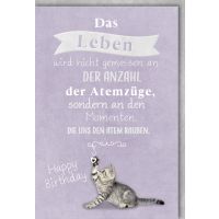 Geburtstag Glückwunschkarte mit Umschlag Katzenbaby...