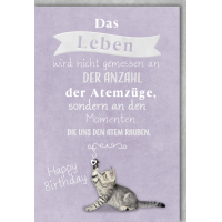 Geburtstag Glückwunschkarte mit Umschlag Katzenbaby...