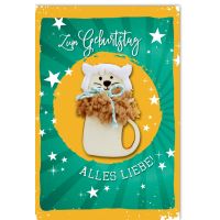 Geburtstag Glückwunschkarte mit Umschlag Katze...
