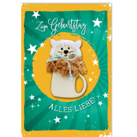 Geburtstag Glückwunschkarte mit Umschlag Katze...