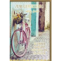Geburtstag Glückwunschkarte mit Umschlag - Fahrrad