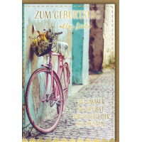 Geburtstag Glückwunschkarte mit Umschlag - Fahrrad
