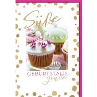 Geburtstag Glückwunschkarte mit Umschlag Muffins...