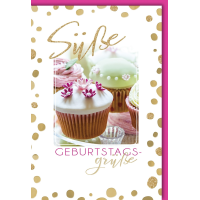 Geburtstag Glückwunschkarte mit Umschlag Muffins...