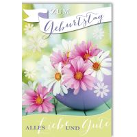 Geburtstag Glückwunschkarte mit Umschlag Margeriten...