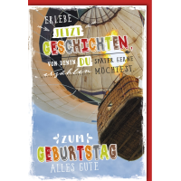 Geburtstag Glückwunschkarte mit Umschlag - Erlebe...
