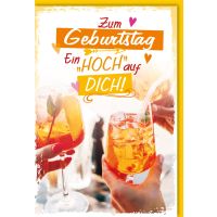 Geburtstag Glückwunschkarte mit Umschlag Longdrinks...