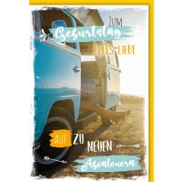 Geburtstag Glückwunschkarte mit Umschlag - Auf zu...