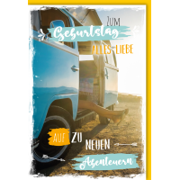 Geburtstag Glückwunschkarte mit Umschlag - Auf zu...