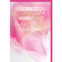 Geburtstag Rosa Blüte Alles Liebe und Gute...
