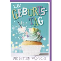 Geburtstag Muffin Wunderkerze Beste Wünsche...