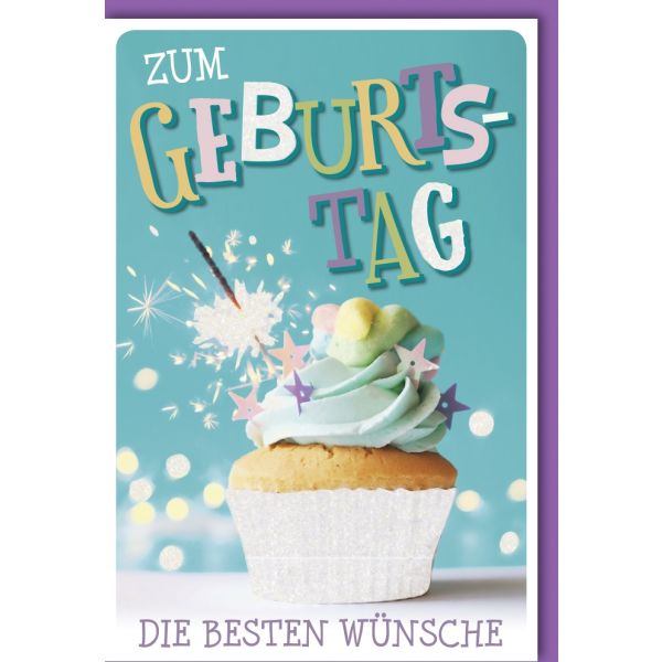 Geburtstag Glückwunschkarte mit Umschlag Marienkäfer auf Chrysamtheme