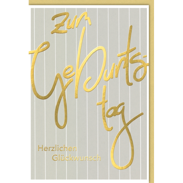 Geburtstag Glückwunschkarte mit Umschlag Längsstreifen