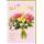 A Geburtstag Glückwunschkarte mit Umschlag Blumenstrauß Größtes Glück Kleine Dinge