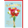 Geburtstag Fantasieblumenstrauß Freundschaft und Liebe Glückwunschkarte mit Umschlag