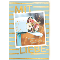 Geburtstag Glückwunschkarte mit Umschlag Blumen Mit...