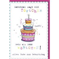 Geburtstag Glückwunschkarte mit Umschlag -...