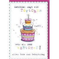 Geburtstag Glückwunschkarte mit Umschlag -...
