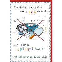 Geburtstag Glückwunschkarte mit Umschlag Alte Fotos...