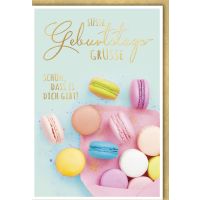 Geburtstag Glückwunschkarte mit Umschlag Bunte Kekse...