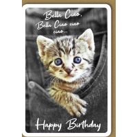 Geburtstag Glückwunschkarte mit Umschlag Katze Bella...