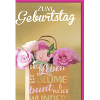 Geburtstag Glückwunschkarte mit Umschlag Das Leben...