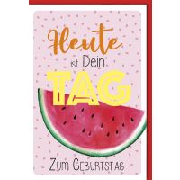 Geburtstag Wassermelone Dein Tag Glückwunschkarte...