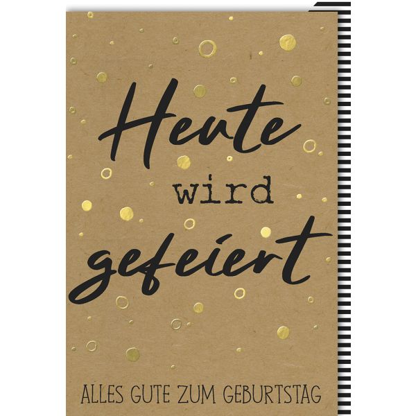 Geburtstag Glückwunschkarte mit Umschlag Heute wird gefeiert