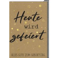 Geburtstag Glückwunschkarte mit Umschlag Heute wird...