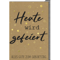 Geburtstag Glückwunschkarte mit Umschlag Heute wird...