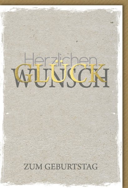 Geburtstag - Glückwunschkarte im Format 11,5 x 17 cm mit Umschlag - Herzlichen Glückwunsch - Verlag Dominique