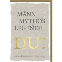 Geburtstag Glückwunschkarte mit Umschlag Mann,...