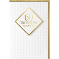 A 60. Geburtstag Glückwunschkarte mit Umschlag 60...