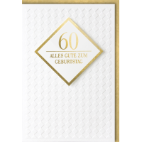 A 60. Geburtstag Glückwunschkarte mit Umschlag 60...