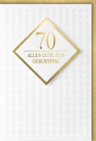 A - 70. Geburtstag - Glückwunschkarte im Format 11,5...