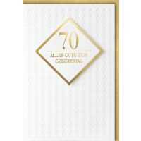 A 70. Geburtstag Glückwunschkarte mit Umschlag 70...