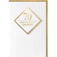 A 70. Geburtstag Glückwunschkarte mit Umschlag 70...