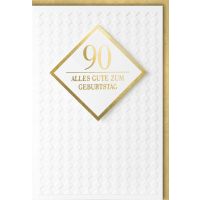 A 90. Geburtstag Glückwunschkarte mit Umschlag...