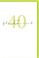 40. Geburtstag - Glückwunschkarte im Format 11,5 x...
