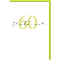 A 60. Geburtstag Glückwunschkarte mit Umschlag 60...