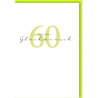 A 60. Geburtstag Glückwunschkarte mit Umschlag 60...