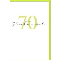 70. Geburtstag Glückwunschkarte mit Umschlag 70...