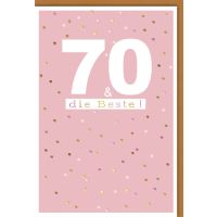 70. Geburtstag Glückwunschkarte mit Umschlag 70...