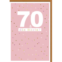 70. Geburtstag Glückwunschkarte mit Umschlag 70...