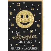 A 80. Geburtstag Glückwunschkarte mit Umschlag 80...