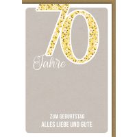 70. Geburtstag Glückwunschkarte 70 Blumen